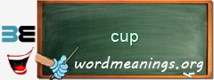 WordMeaning blackboard for cup